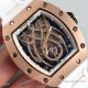 Copy Richard Mille RM 19-01 Rose Gold White Rubber Spider Face Watch (4)_th.jpg